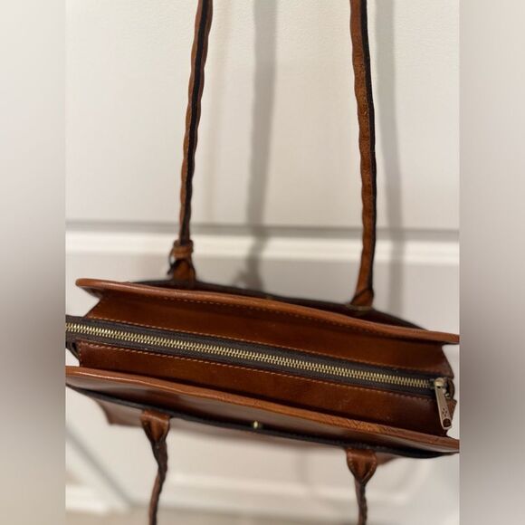 Patricia‎ Nash Vintage- Inspired Paris Large Satchel Bag Burnished Tooled, $299 - Picture 9 of 12